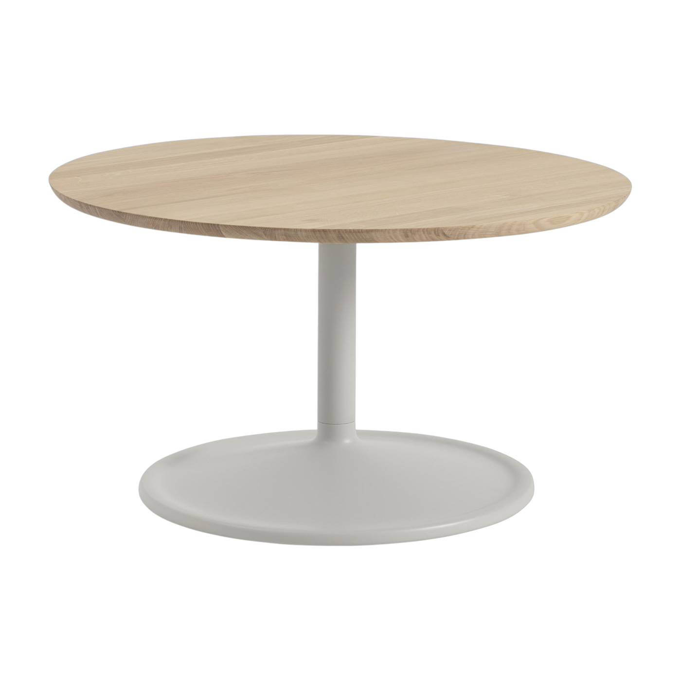 Couchtisch aus Aluminium und Eichenplatte 75x42cm Soft -. Muuto