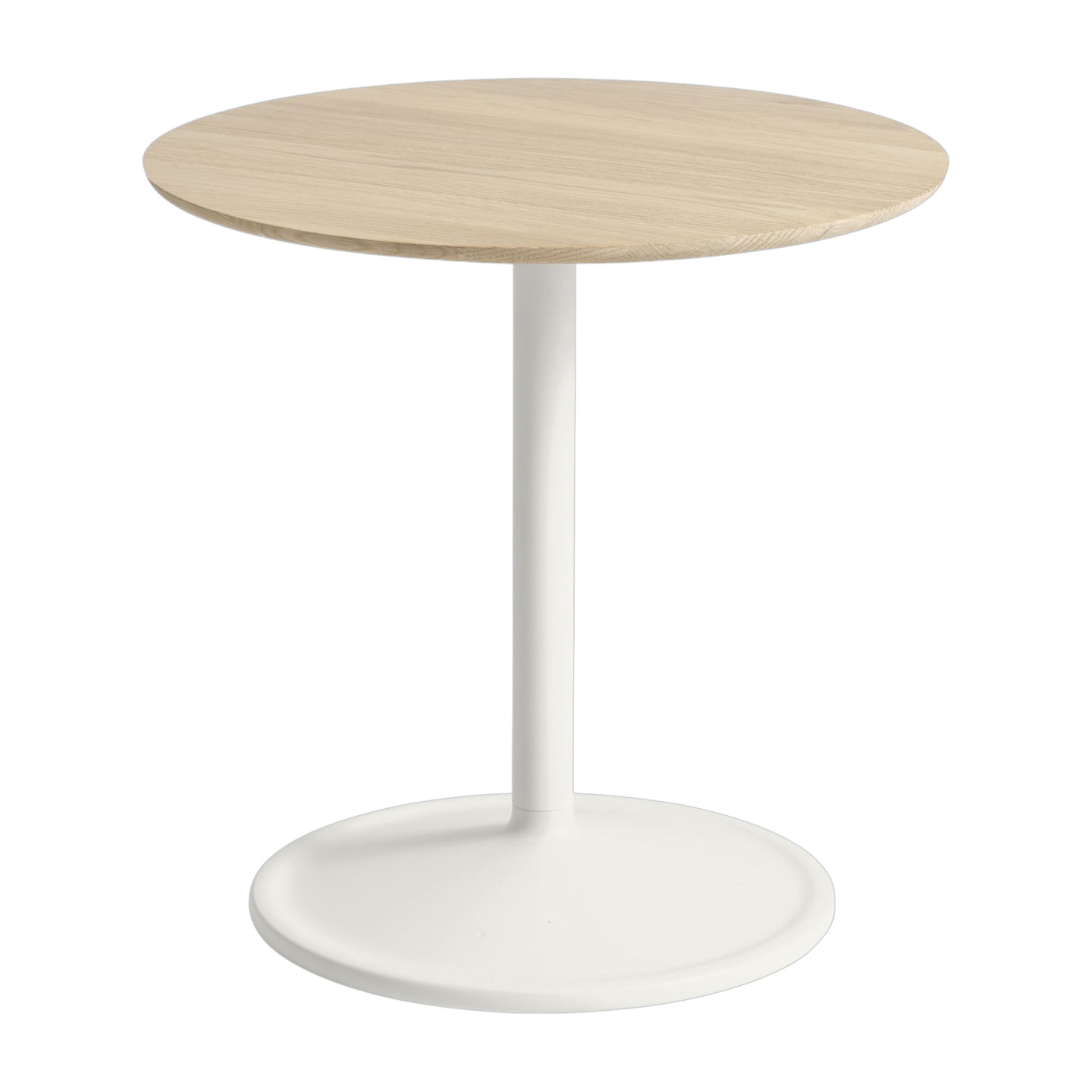 Beistelltisch aus Aluminium und Eichenplatte 48x48cm Soft -. Muuto