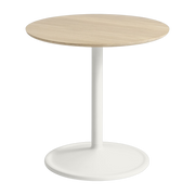 Aluminium side table with oak top 48x48cm Soft - Muuto
