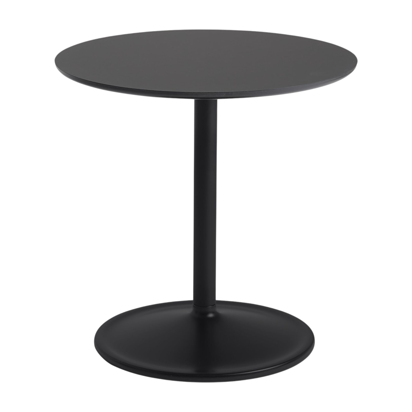 Beistelltisch aus Aluminium und schwarzem Nanolaminat 48x48cm Soft -. Muuto