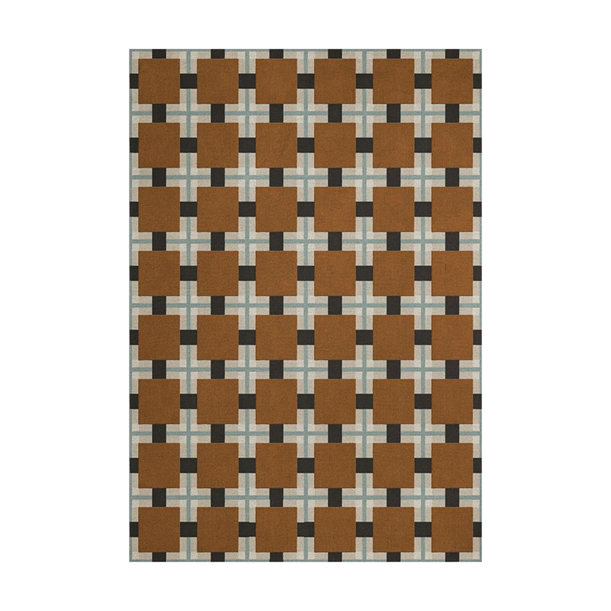 Tapis rectangulaire en laine tufté ocre 180x270cm Evelina Kroon - Layered