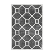 Alfombra rectangular de viscosa gris elefante 300x400cm Entrance - Layered
