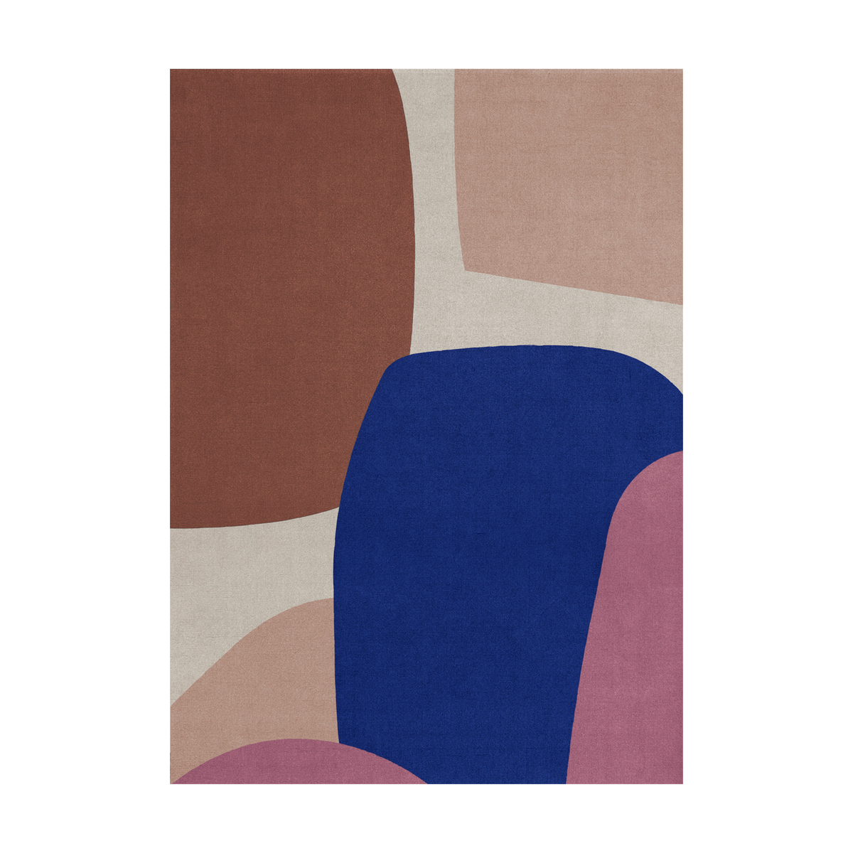 Alfombra rectangular de lana tufted de color 250x350xm Lake - Layered
