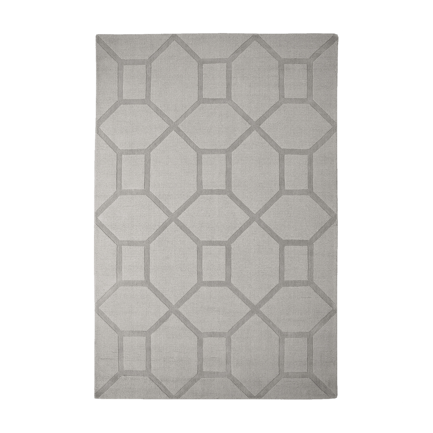 Alfombra rectangular Entrance de lana color crudo 300x400cm - Layered