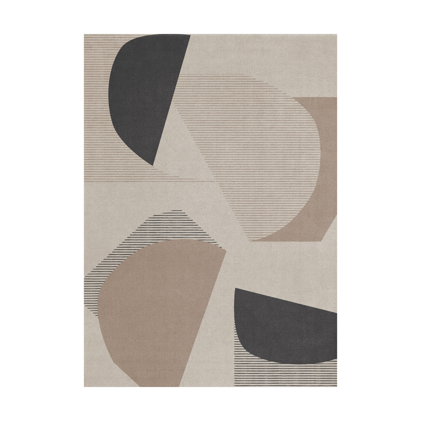 Alfombra rectangular de lana tufted beige 200x300cm Scandi - Layered
