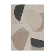 Rectangular beige tufted wool rug 200x300cm Scandi - Layered