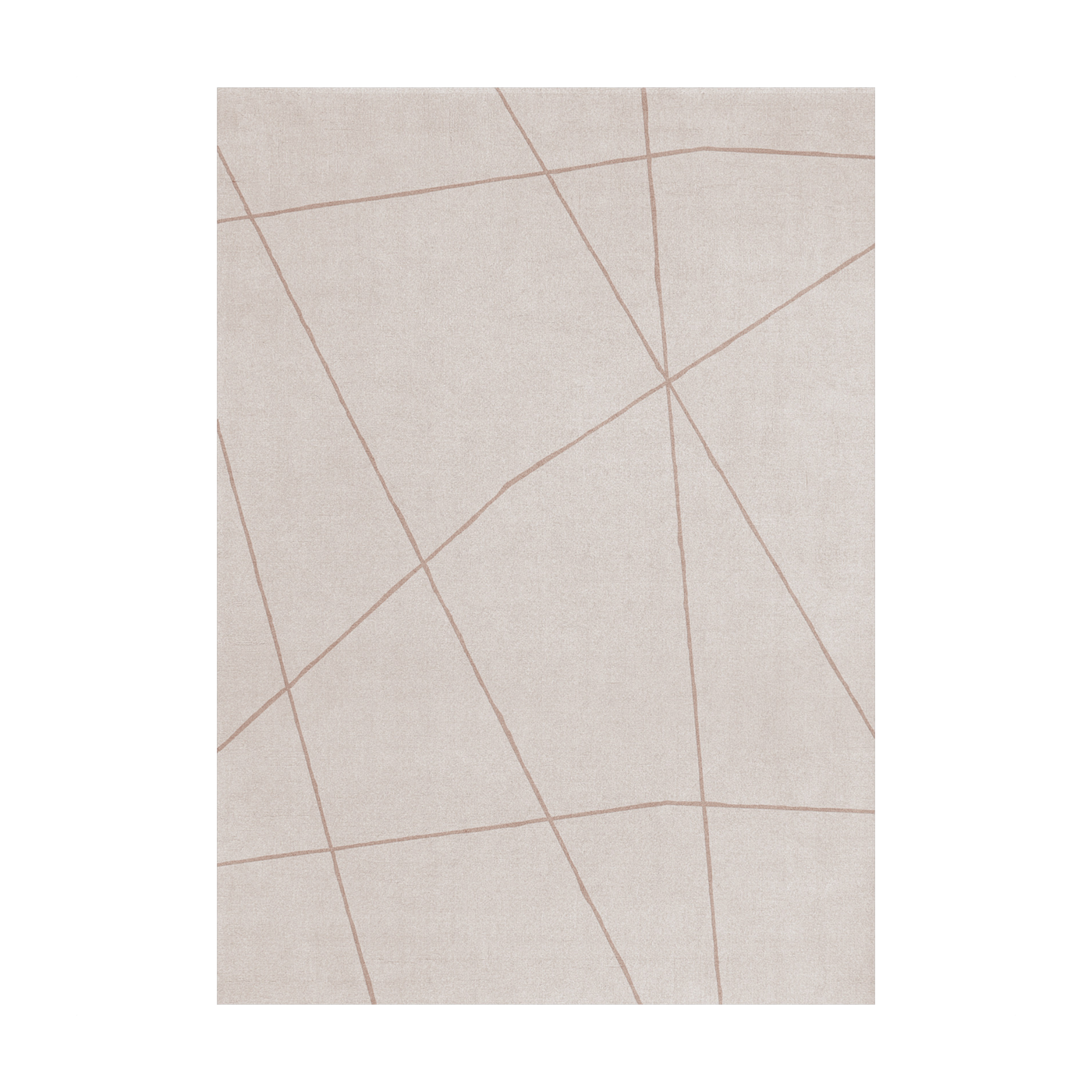 Alfombra rectangular de lana tufted beige 250x350cm Frost - Layered