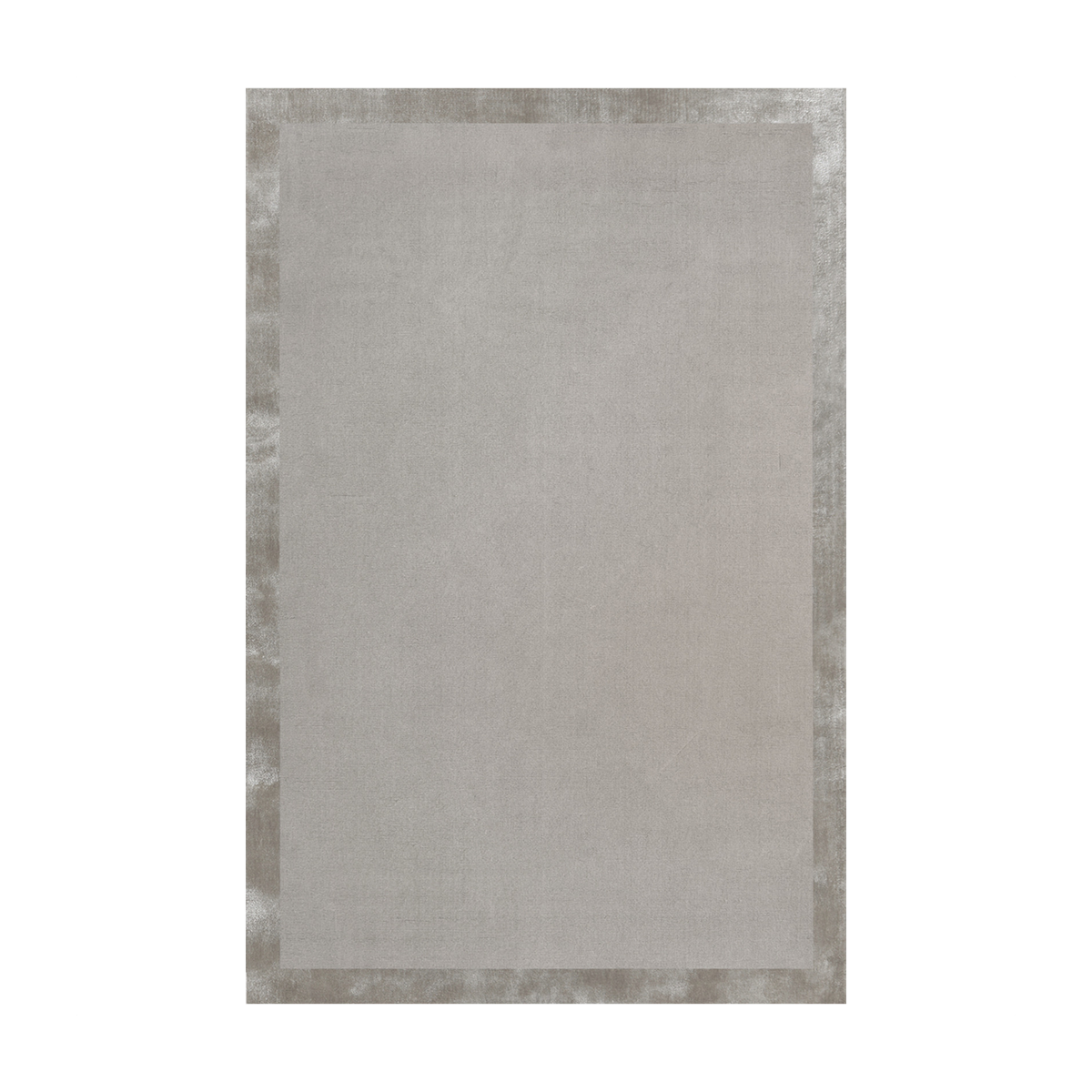 Alfombra rectangular de lana true greige 180x270cm Wool Border - Layered