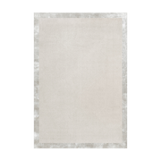 Rechteckiger weißer Wollteppich 250x350cm Wool Border -. Layered