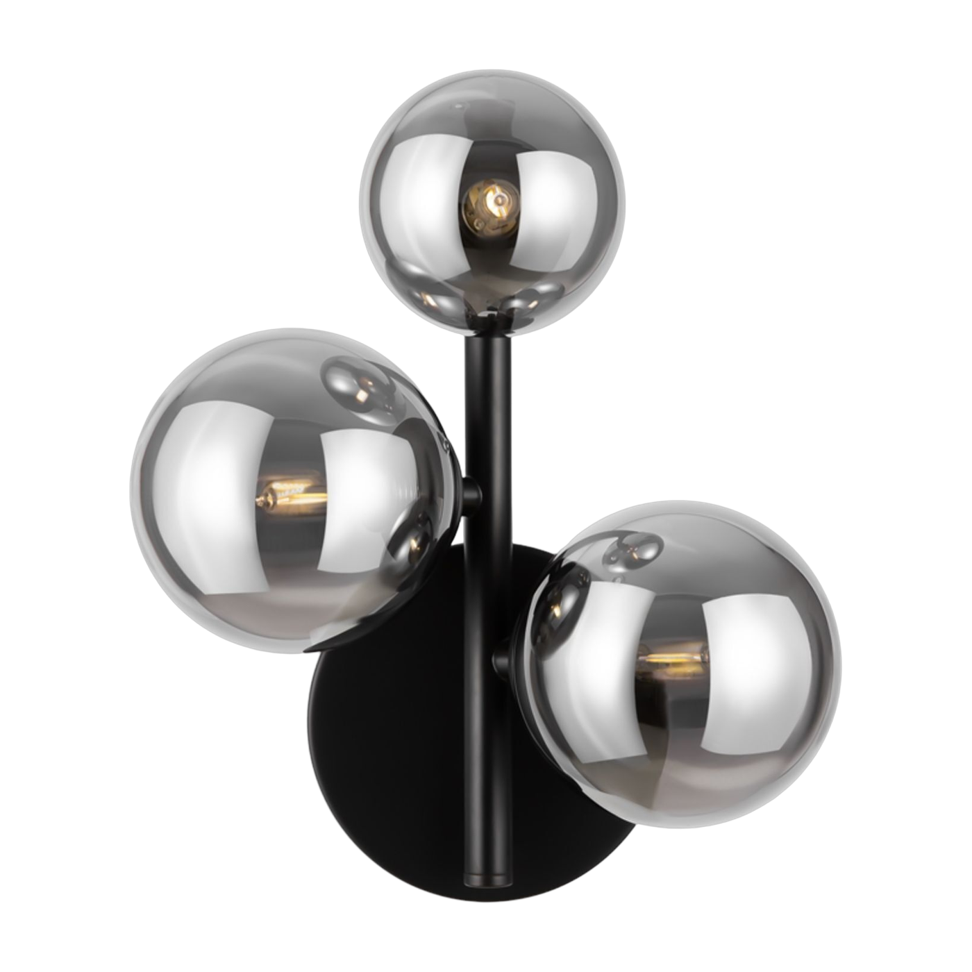 Chrome-plated metal wall sconce 3 bulbs 26x20x12cm Dallas - Maytoni