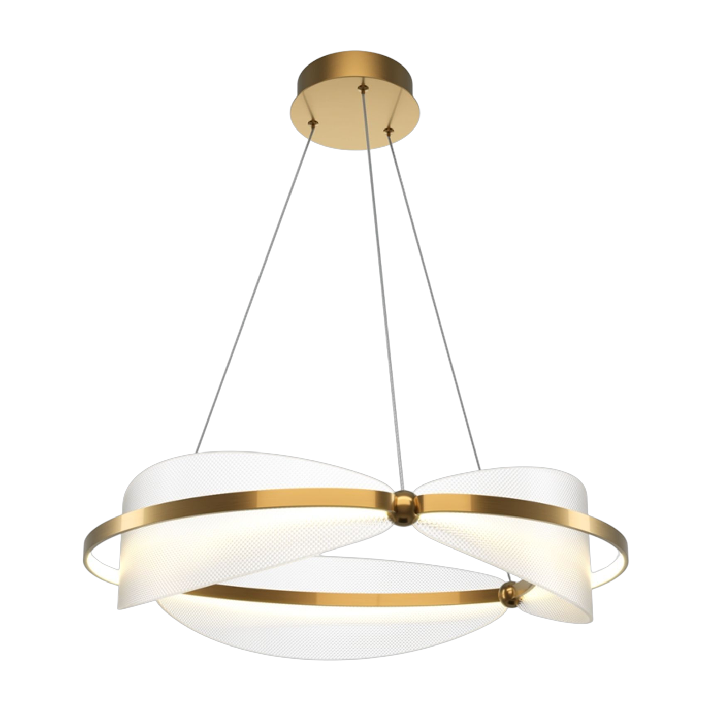 Lámpara colgante de vidrio y aluminio 60 cm Breeze - Maytoni