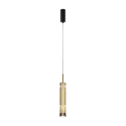 Lampada a sospensione in vetro dorato e metallo nero 365x8cm Ordo - Maytoni
