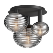 Black metal ceiling light 3 bulbs 53. 5x38. 5cm Reels - Maytoni