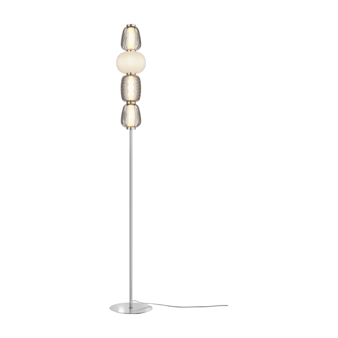 Lámpara de pie de vidrio y metal cromado 165,5 cm Pattern - Maytoni