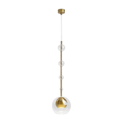 Lampada a sospensione Ros 12x60cm in vetro e ottone - Maytoni
