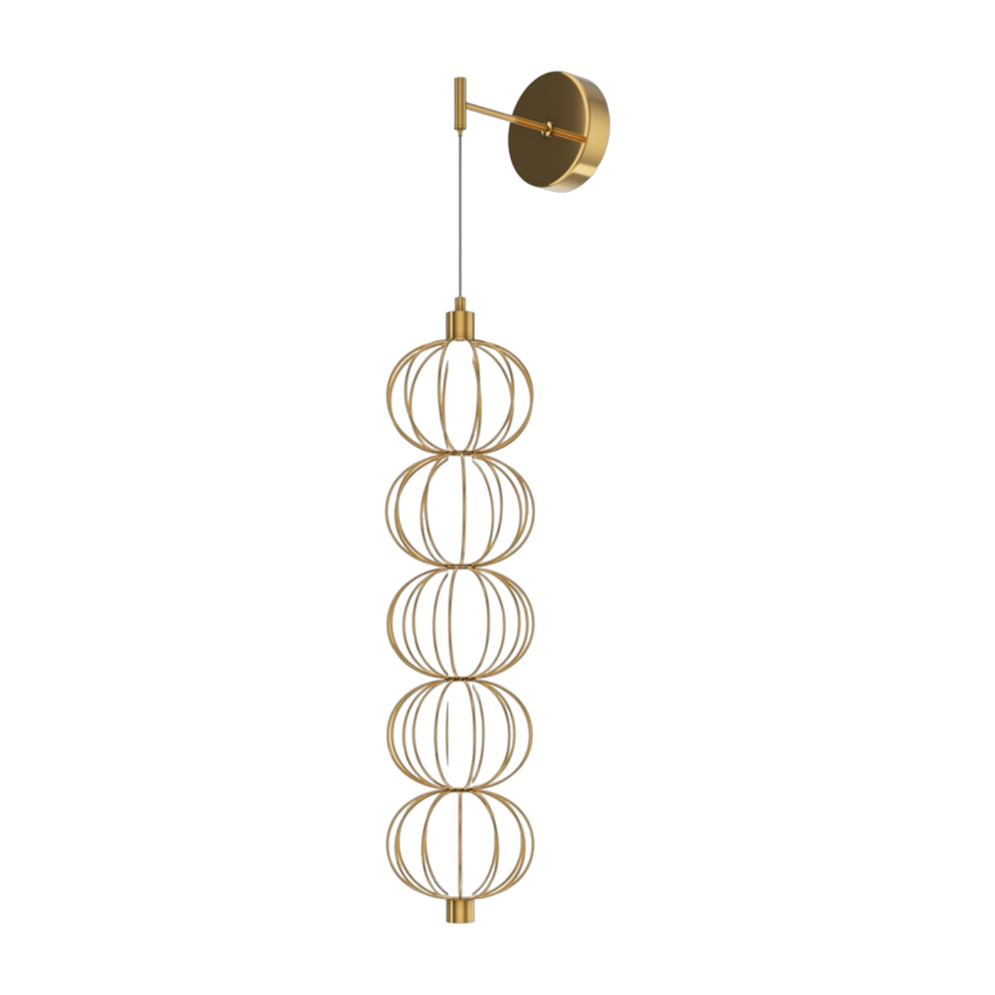 Lampada da parete in metallo dorato 218, 8x22, 2cm Golden Cage - Maytoni