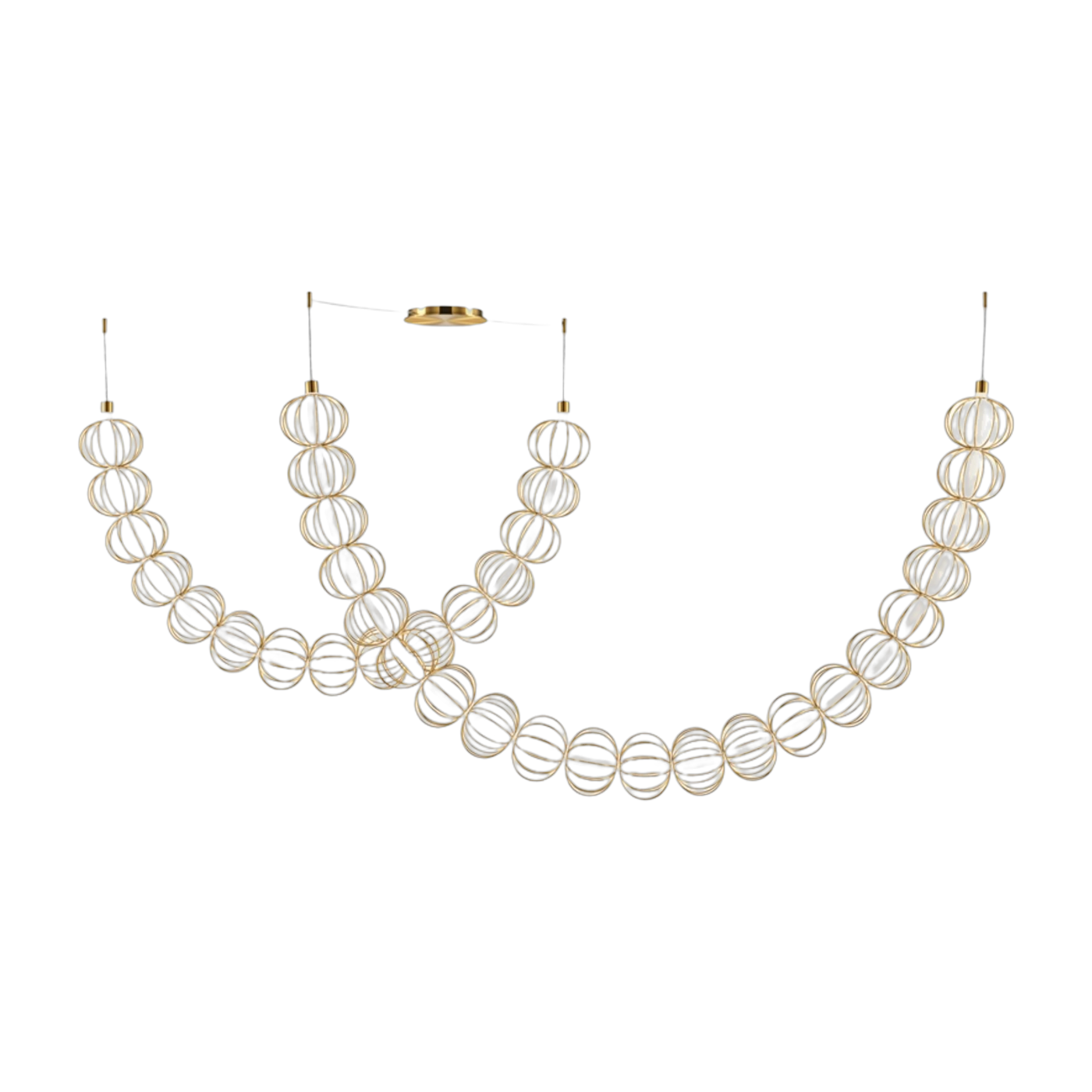 Gold-plated metal pendant 184x208, 6cm Golden Cage - Maytoni