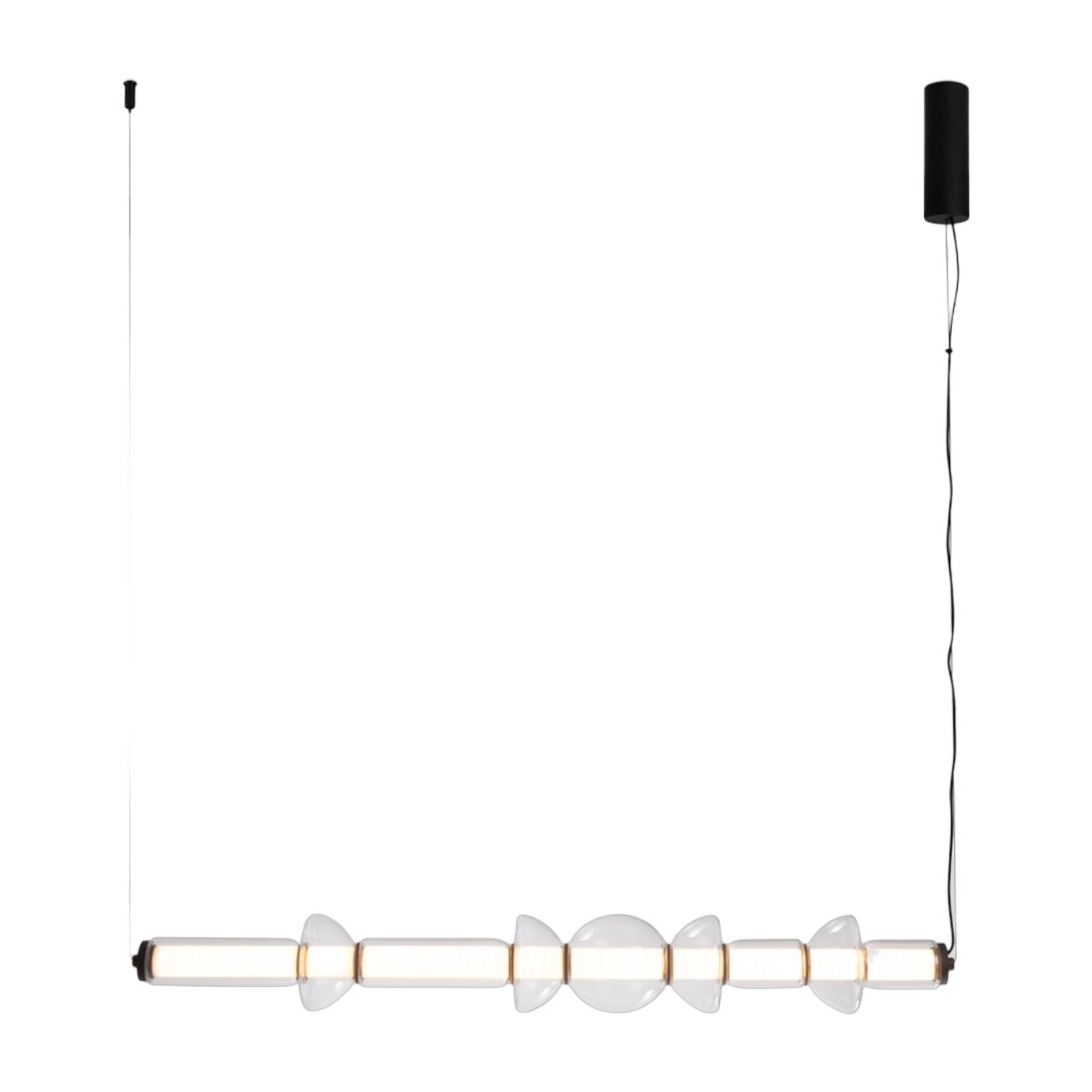 Lámpara colgante de vidrio y metal negro 98 cm Cosmo - Maytoni