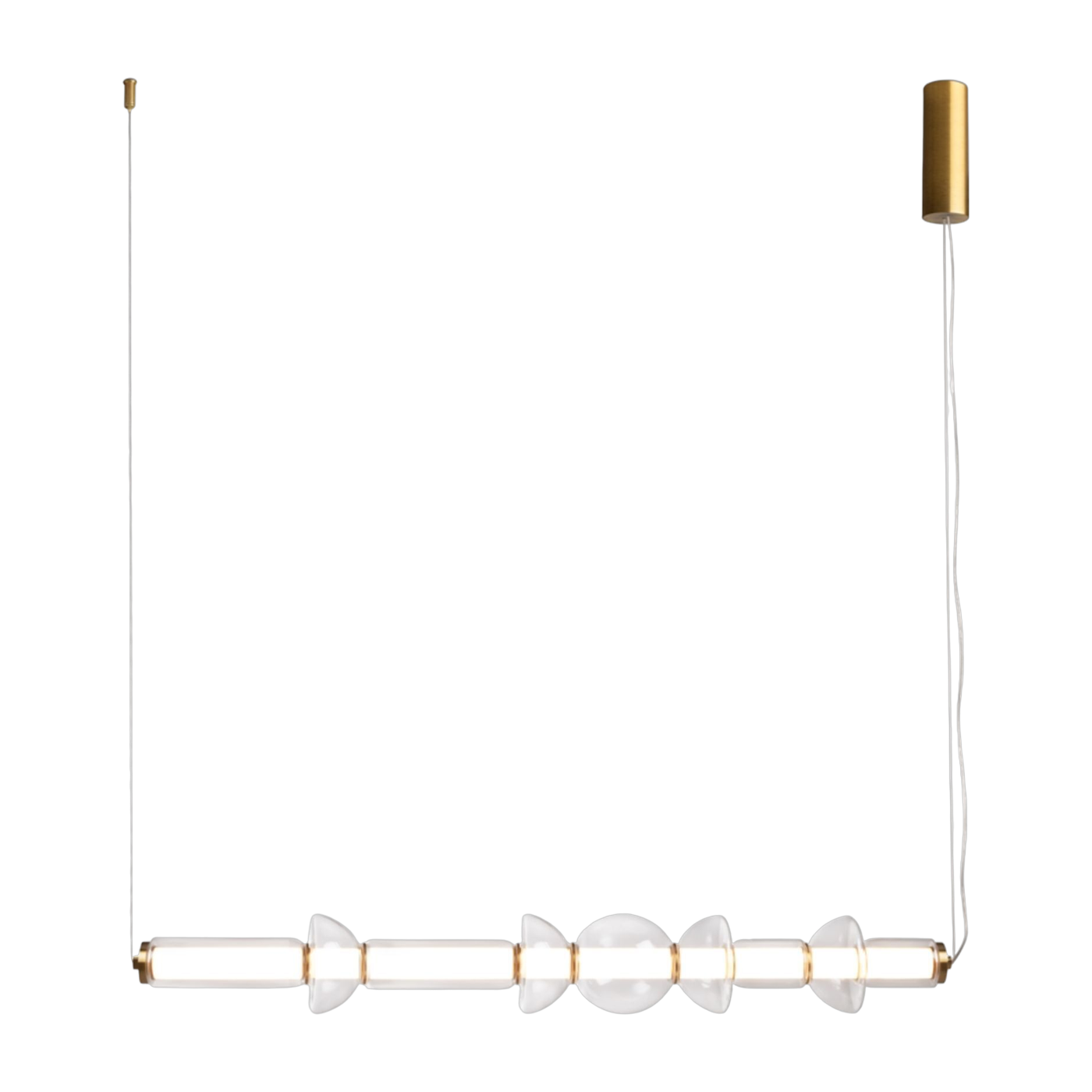 Lámpara colgante de vidrio y metal dorado 98 cm Cosmo - Maytoni