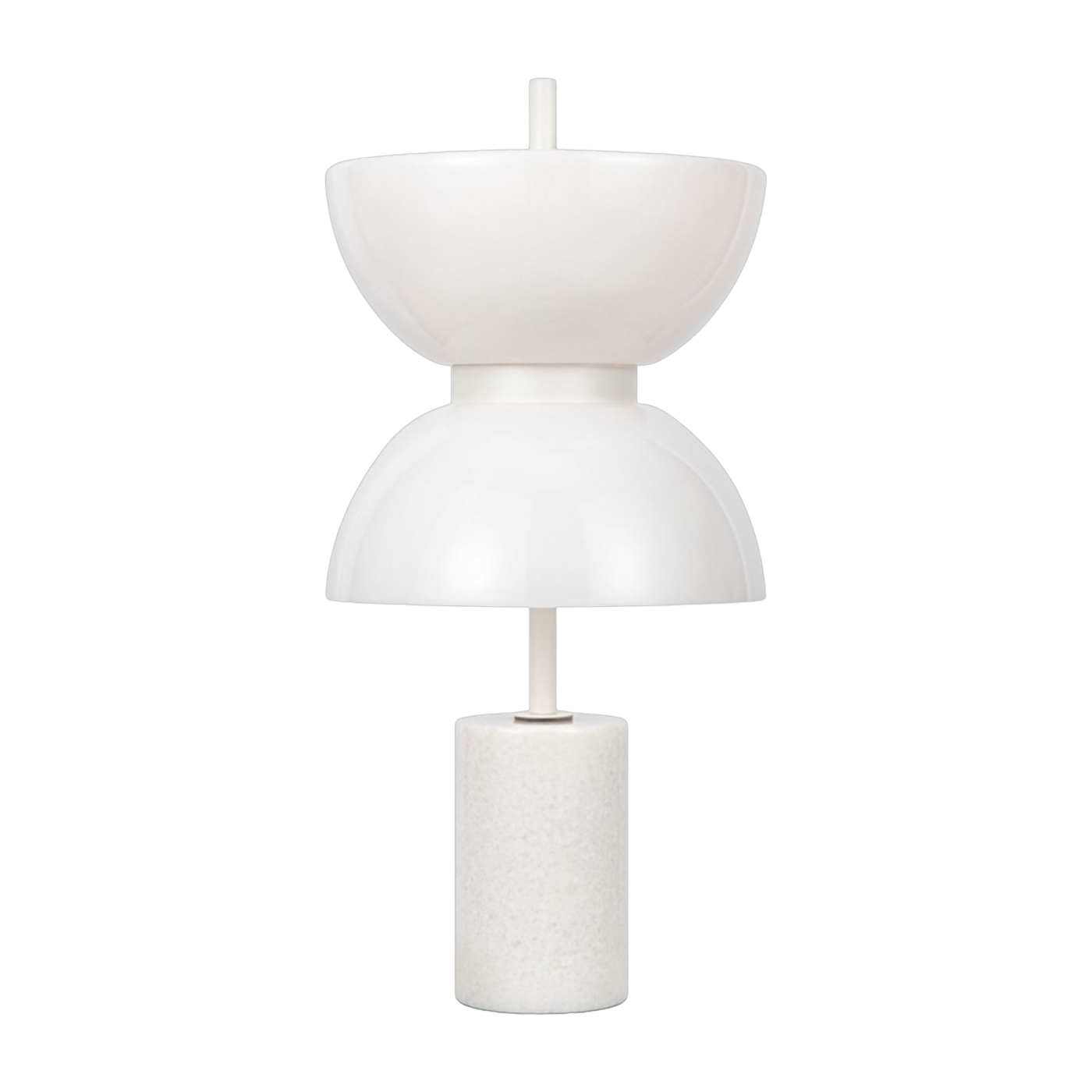 Lampada da tavolo in metallo e bianco marbre 46x22cm Kyoto - Maytoni
