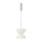Glass and white metal pendant 22x350cm Kyoto - Maytoni