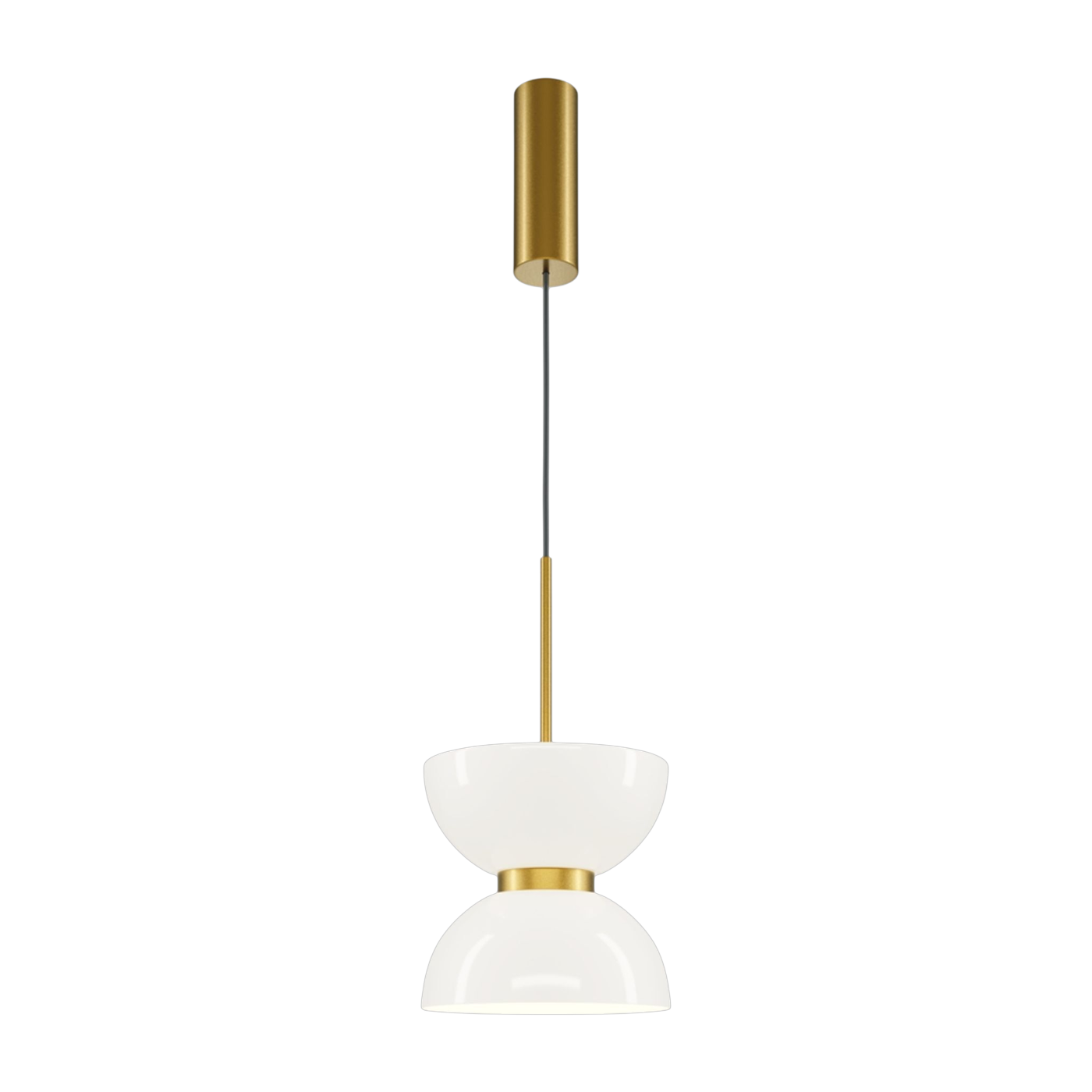 Glass and gold metal pendant 22x350cm Kyoto - Maytoni