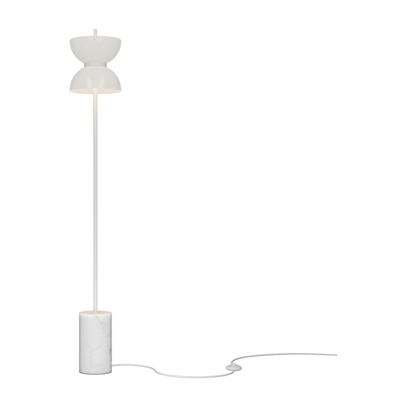Lámpara de pie en metal y mármol blanco 145 cm Kyoto - Maytoni
