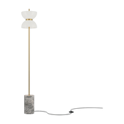Lampadaire en métal doré et marbre gris 145cm Kyoto - Maytoni