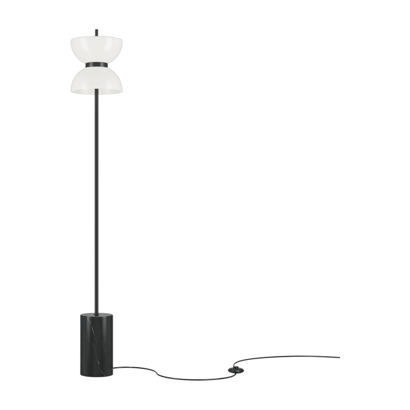 Lámpara de pie en metal y mármol negro 145 cm Kyoto - Maytoni