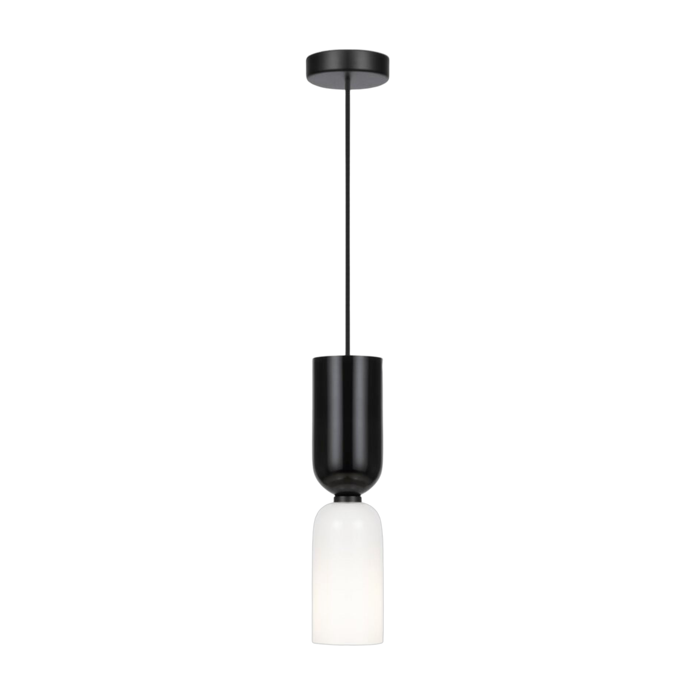 Lámpara colgante de vidrio y metal negro 8 x 232 cm Memory - Maytoni