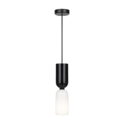 Suspension en verre et métal noir 8x232cm Memory - Maytoni