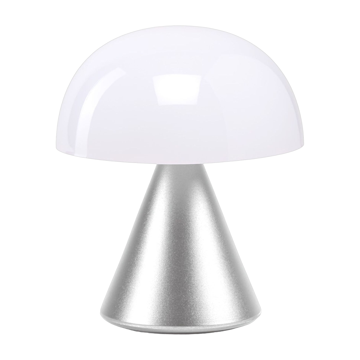 Mini lámpara LED en aluminio plateado Mina - Lexon Design