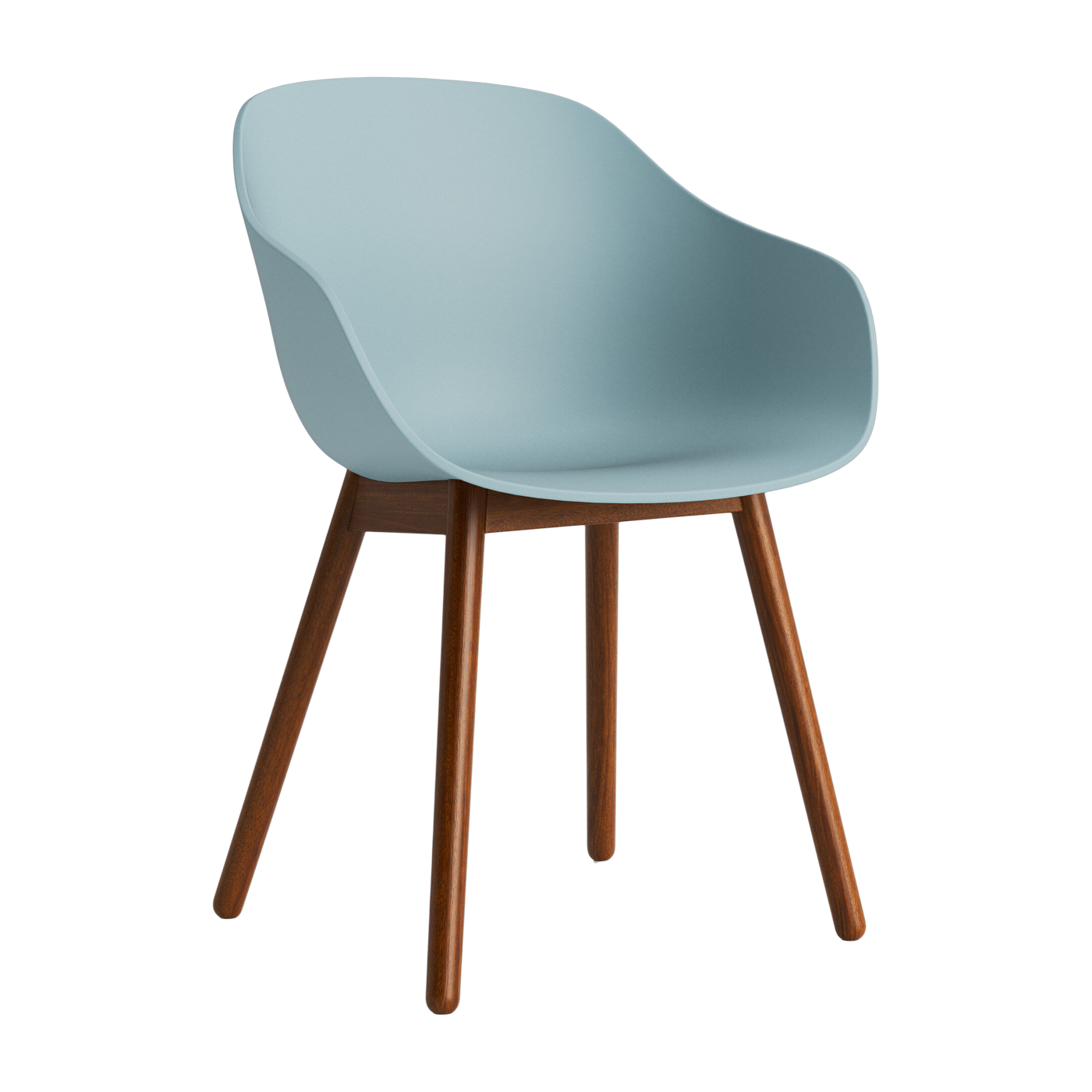 Silla con apoyabrazos de nogal y polipropileno azul polvoriento 2. 0 AAC 212 - HAY