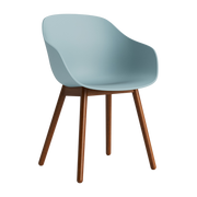 Sedia con braccioli in noce e polipropilene blu polvere 2. 0 AAC 212 - Hay