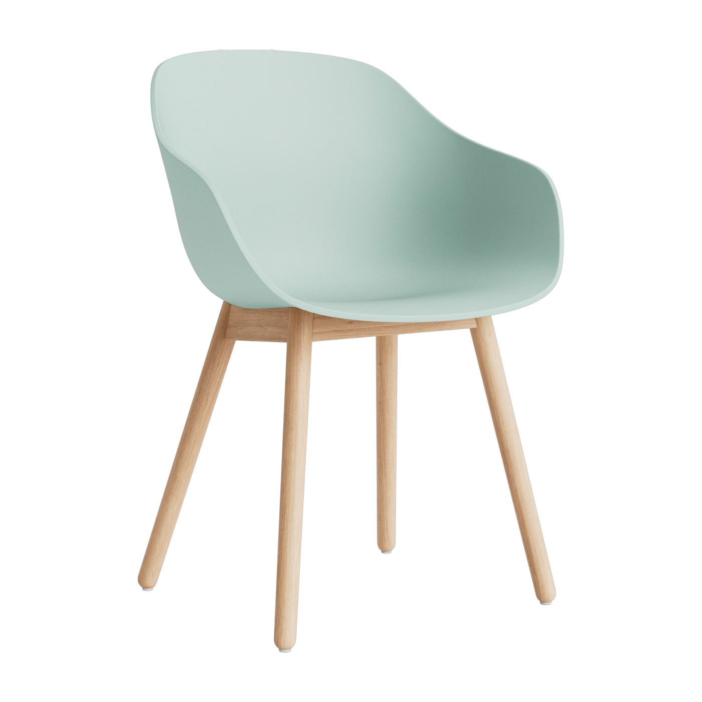 Silla con apoyabrazos de roble y polipropileno menta polvorienta 2. 0 AAC 212 - HAY