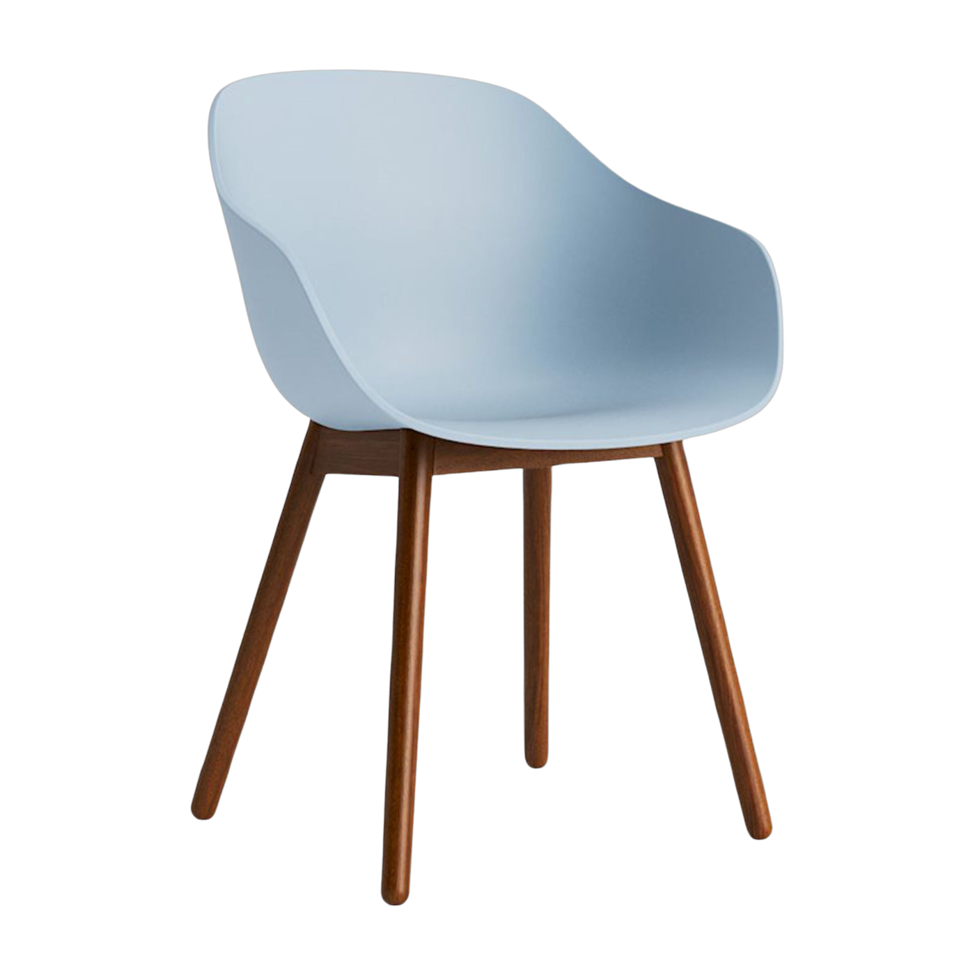 Silla con apoyabrazos de nogal y polipropileno azul pizarra 2. 0 AAC 212 - HAY
