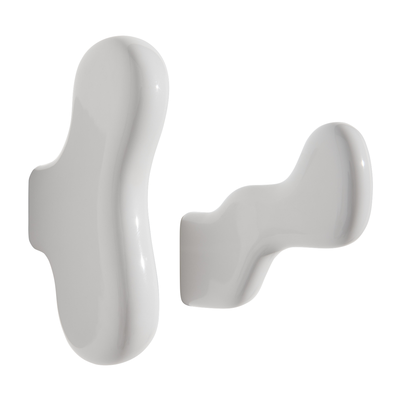 2 percheros de cerámica blanca Klump - Petite friture