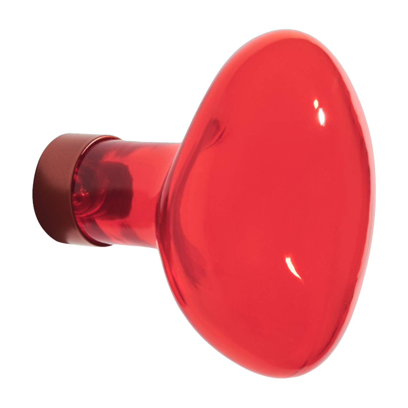 Colgador de pared de cristal bermellón de 9 cm Bubble - Petite friture
