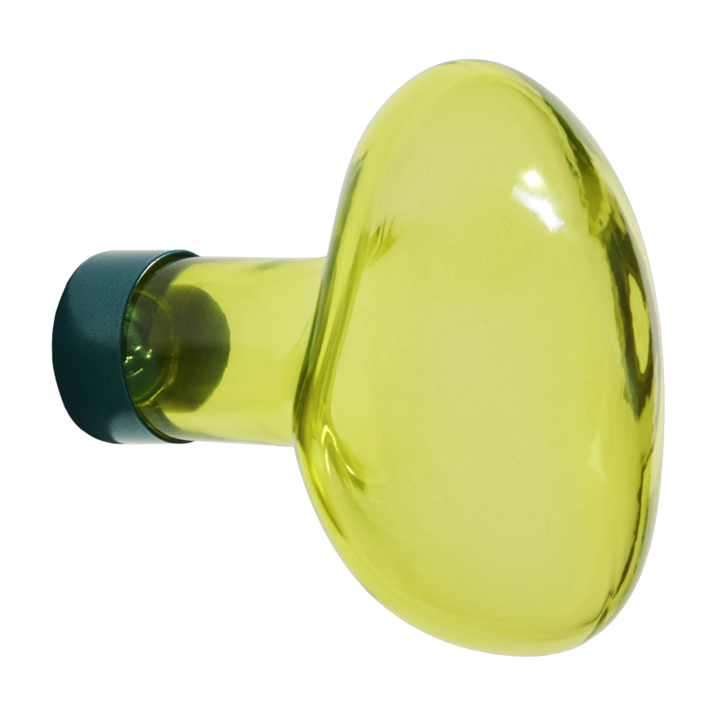 Wandhaken aus limonengrünem Glas 9cm Bubble -. Petite friture
