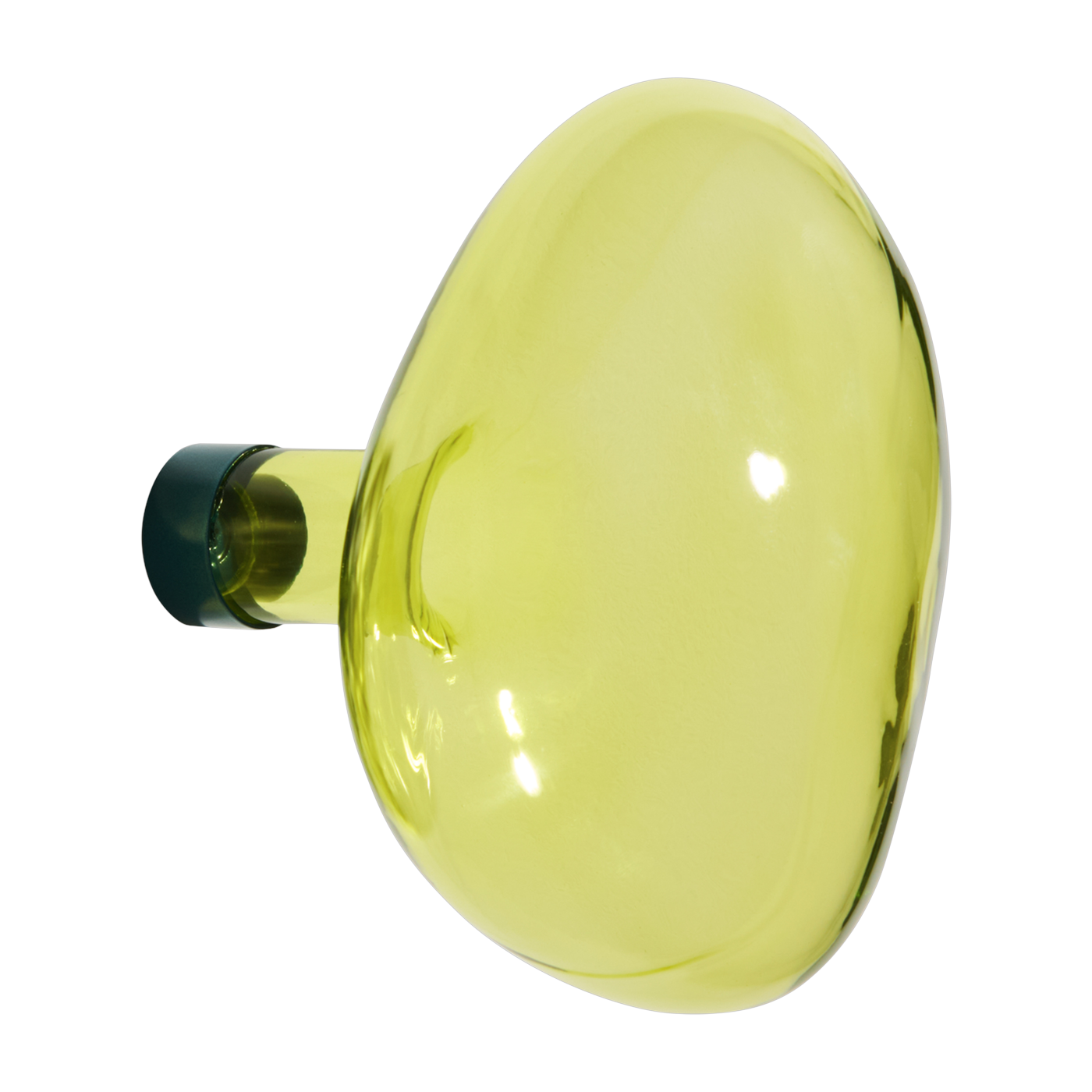 Wandhaken aus limonengrünem Glas 15cm Bubble -. Petite friture