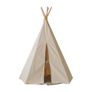 Ensemble von tipi und Baumwollteppich in Beige und Grau -. Moi Mili