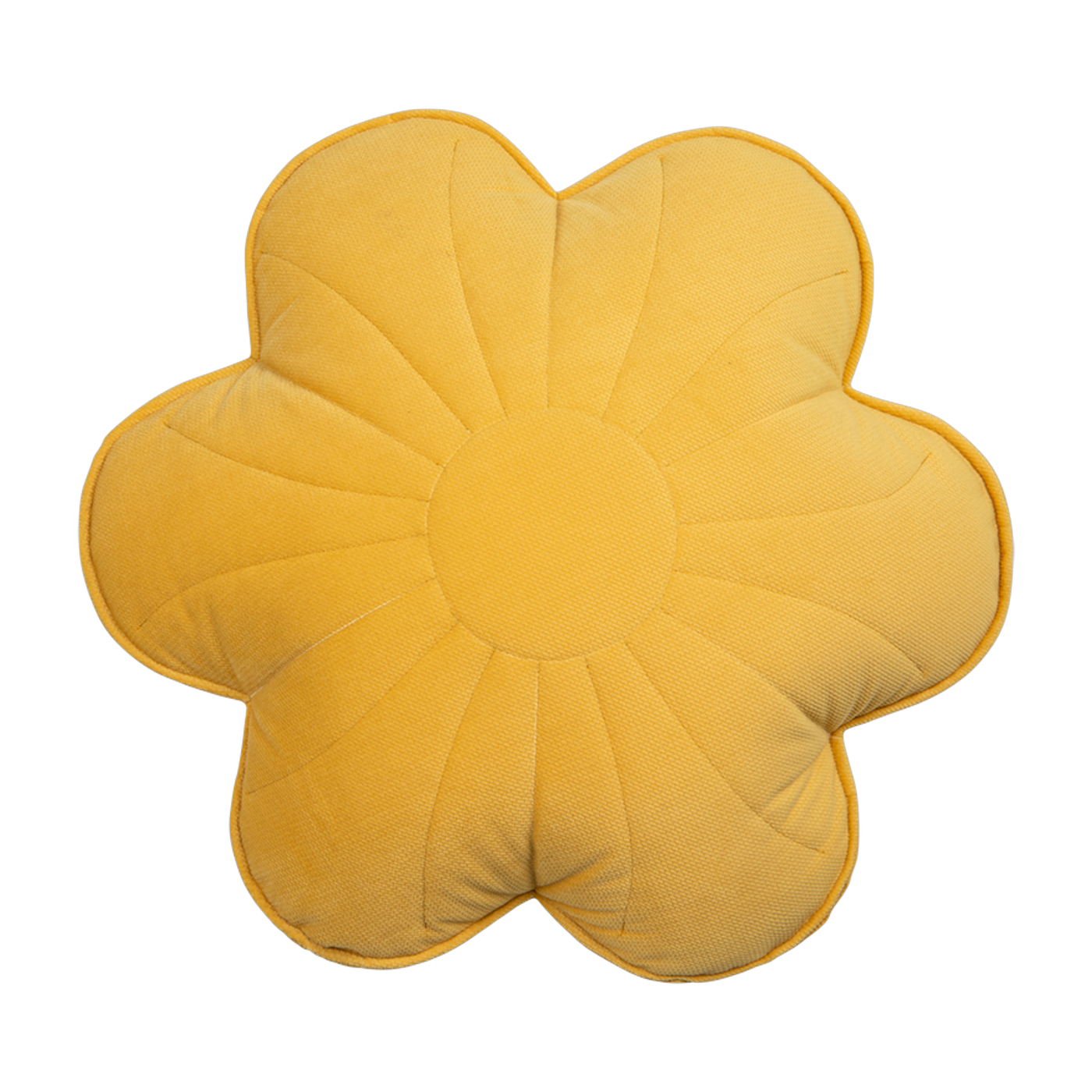 Flower cushion in honey azalea velvet - Moi Mili