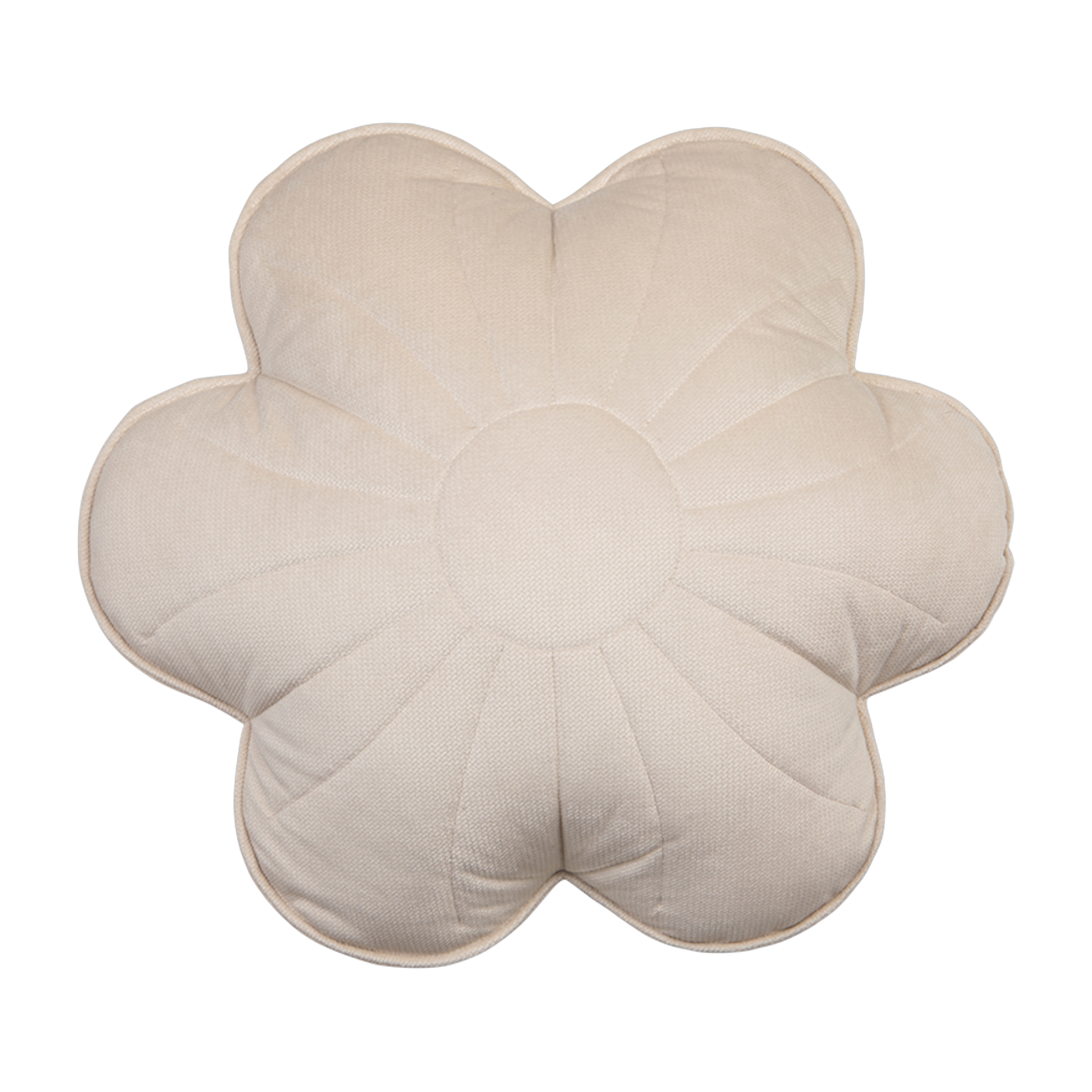 Flower cushion in cream yucca velvet - Moi Mili