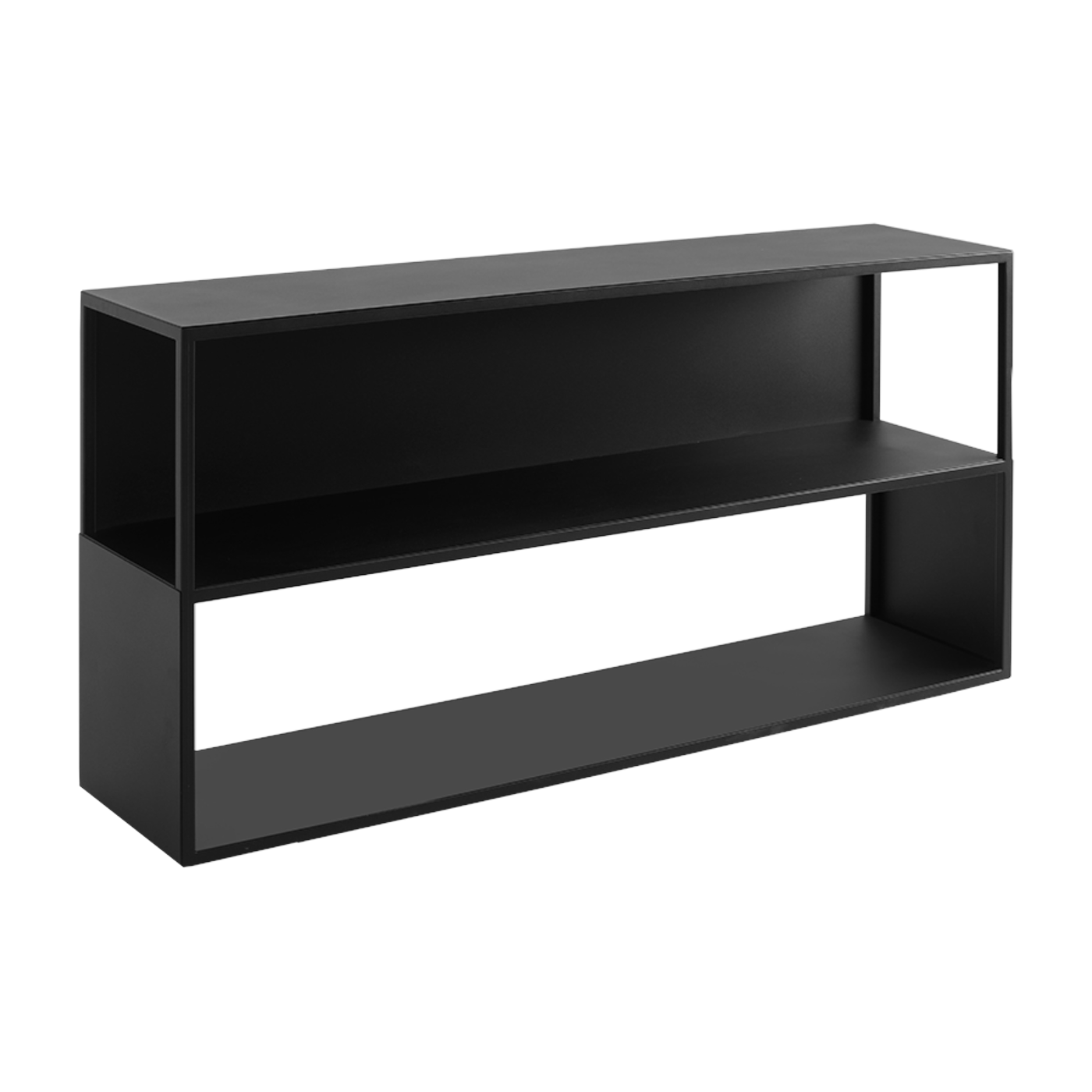 Libreria in metallo nero 150x75cm Hyller laterale metal - Custom form