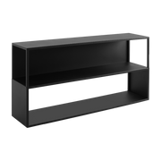 Bücherregal aus schwarzem Metall 150x75cm Hyller side metal - -. Custom form