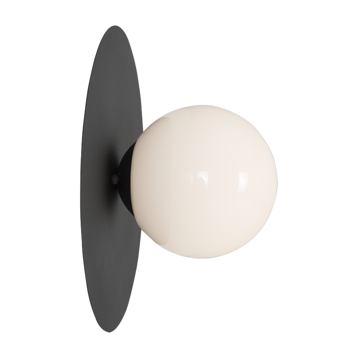Black metal wall sconce 40cm Skiva ball - Custom form