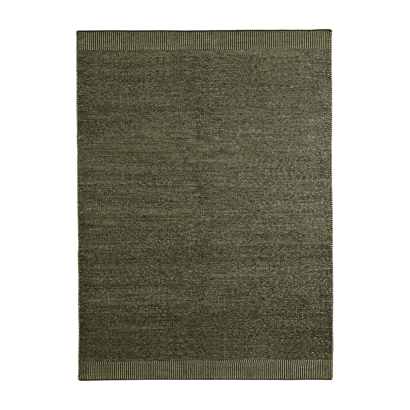 Rectangular wool and green jute rug mousse 170x240cm Rombo - Woud