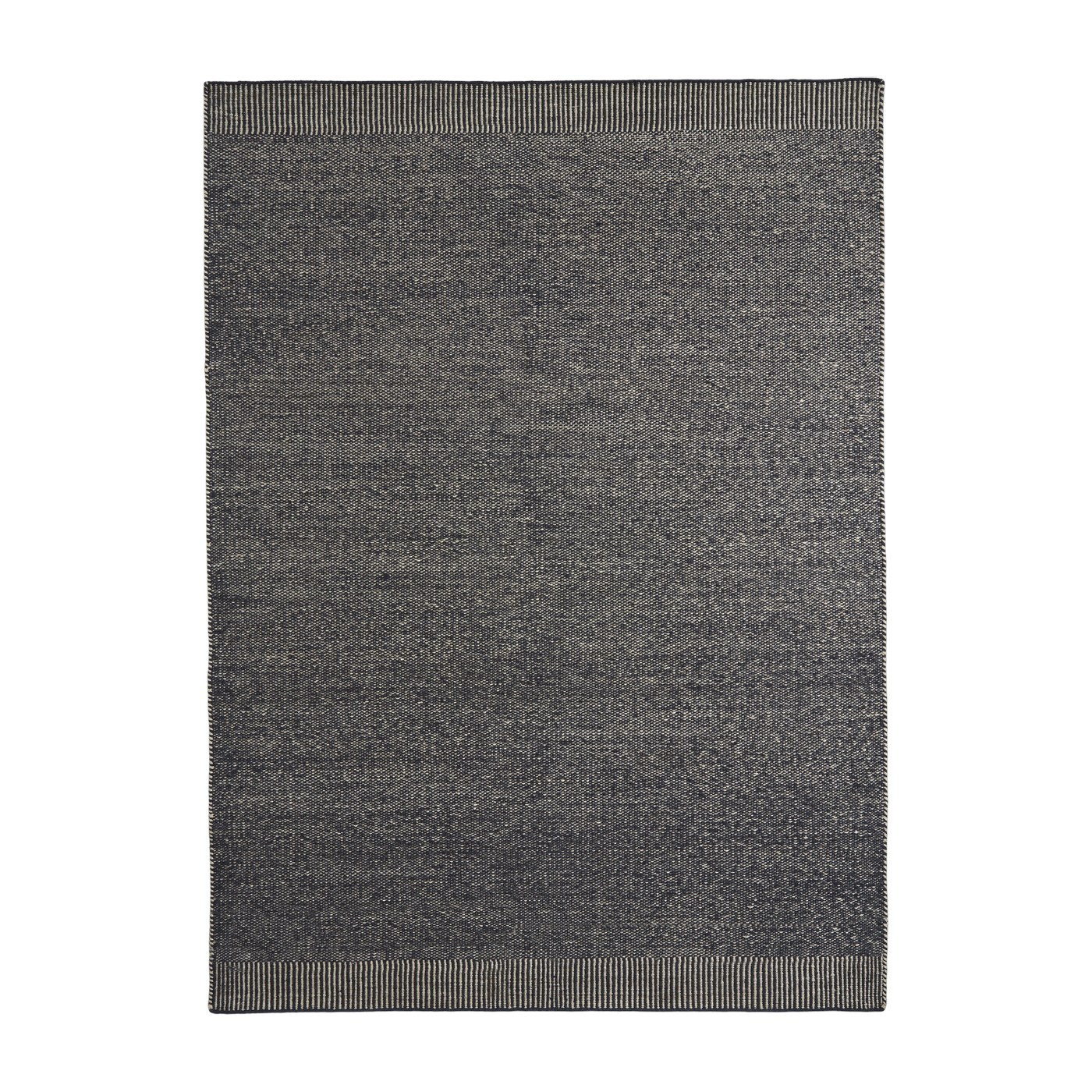 Rectangular grey wool and jute rug 170x240cm Rombo - Woud