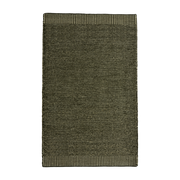 Alfombra rectangular de lana y yute verde mousse 90x140cm Rombo - Woud