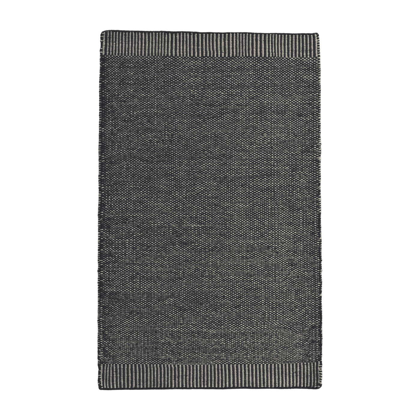 Grey wool and jute rectangular rug 90x140cm Rombo - Woud